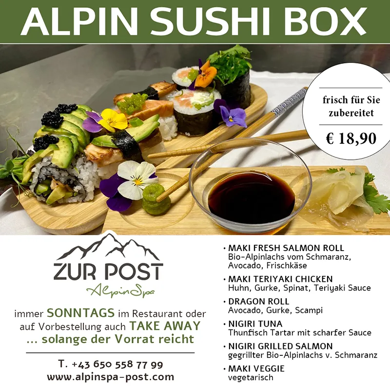 Alpin Sushi jeden Sonntag