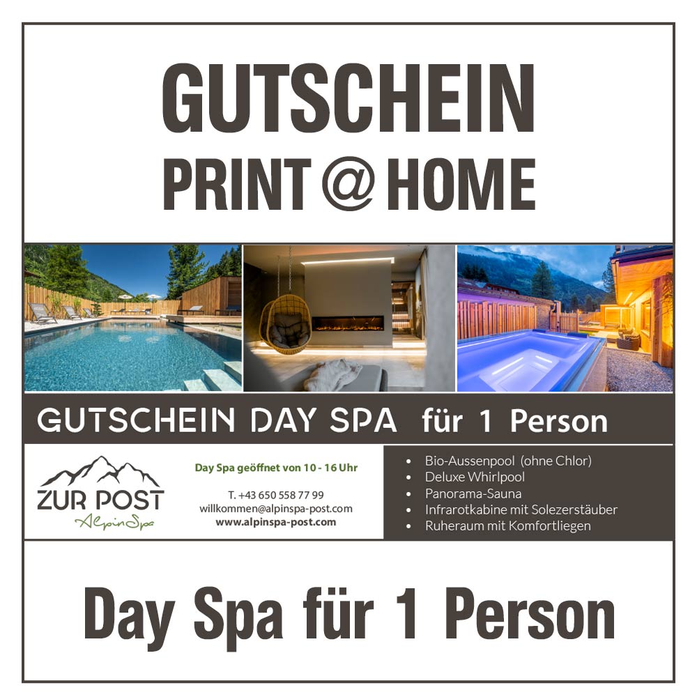 Gutschein Day Spa für 1 Person print@home