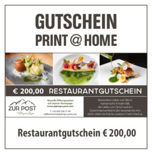 Restaurant Gutschein print@home € 200,00